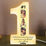 You Are The World #1 Dad - Personalized Photo Light Box