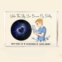 You Became My Daddy - New Version - Personalized Rectangle Acrylic Plaque