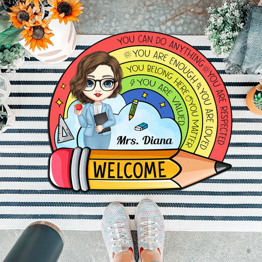 You Belong Here - Personalized Custom Shaped Doormat