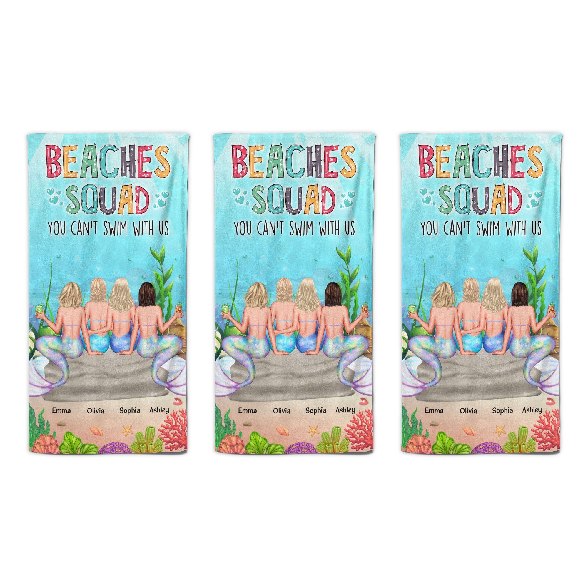 You Can't Swim With Us - Personalized Beach Towel
