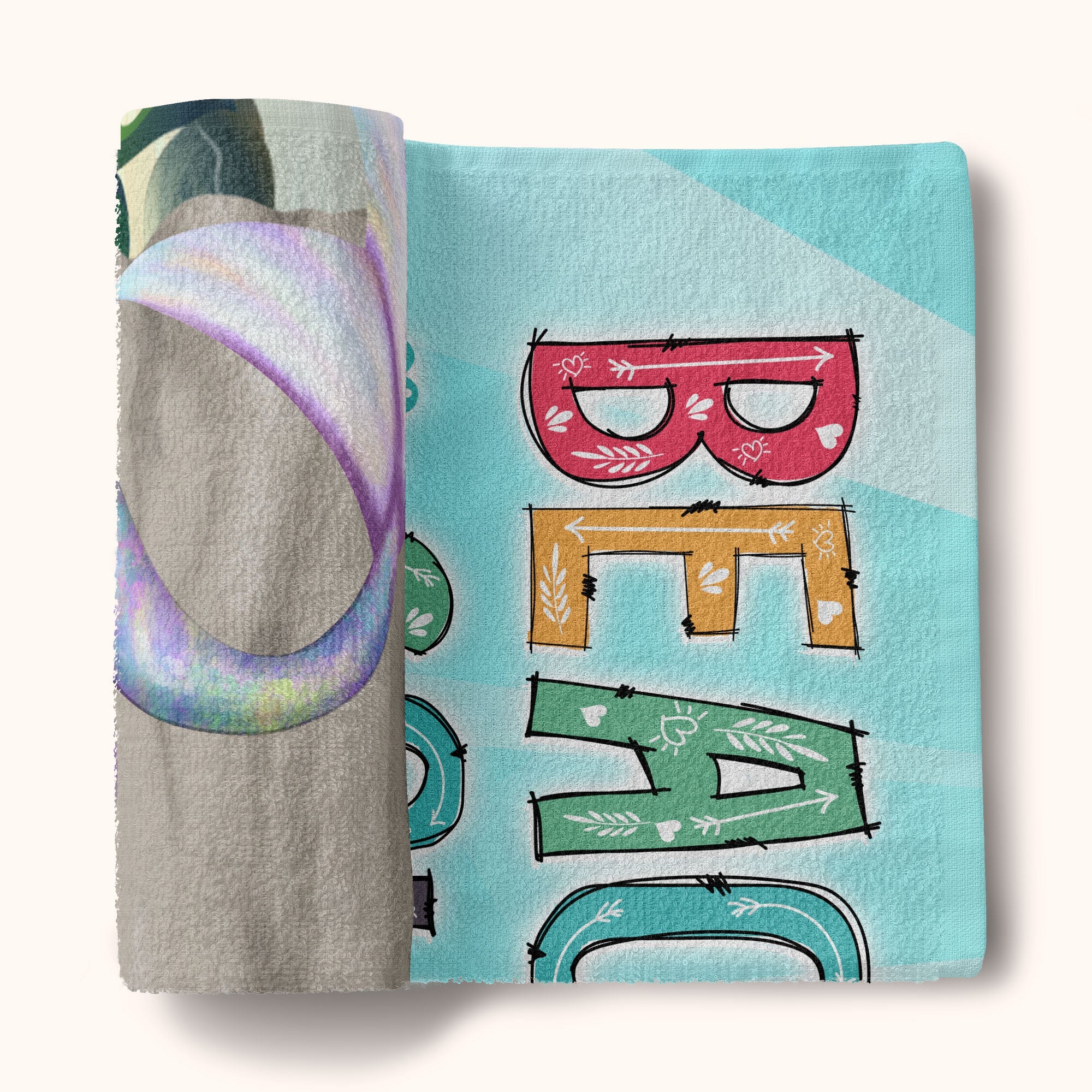 You Can't Swim With Us - Personalized Beach Towel