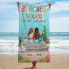 You Can&#39;t Swim With Us - Personalized Beach Towel