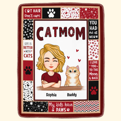 Cat Mom/ Cat Dad - Personalized Blanket