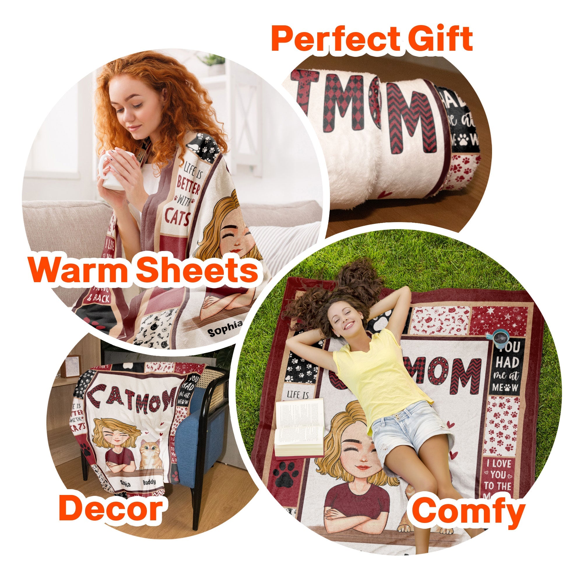 Cat Mom/ Cat Dad - Personalized Blanket