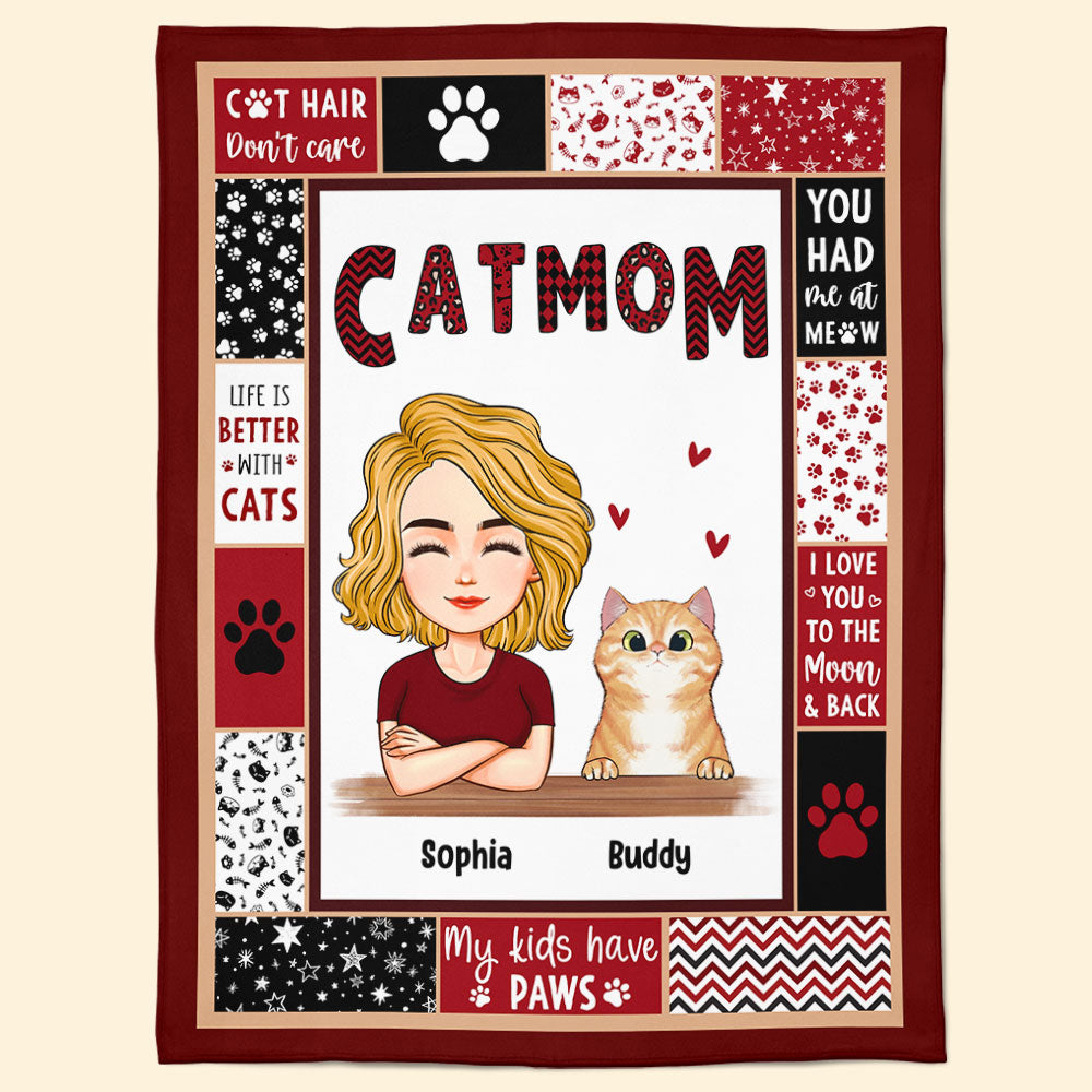 Cat Mom/ Cat Dad - Personalized Blanket