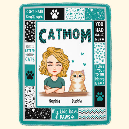 Cat Mom/ Cat Dad - Personalized Blanket