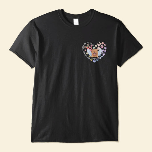 You Left Paw Prints On My Heart - Personalized Shirt