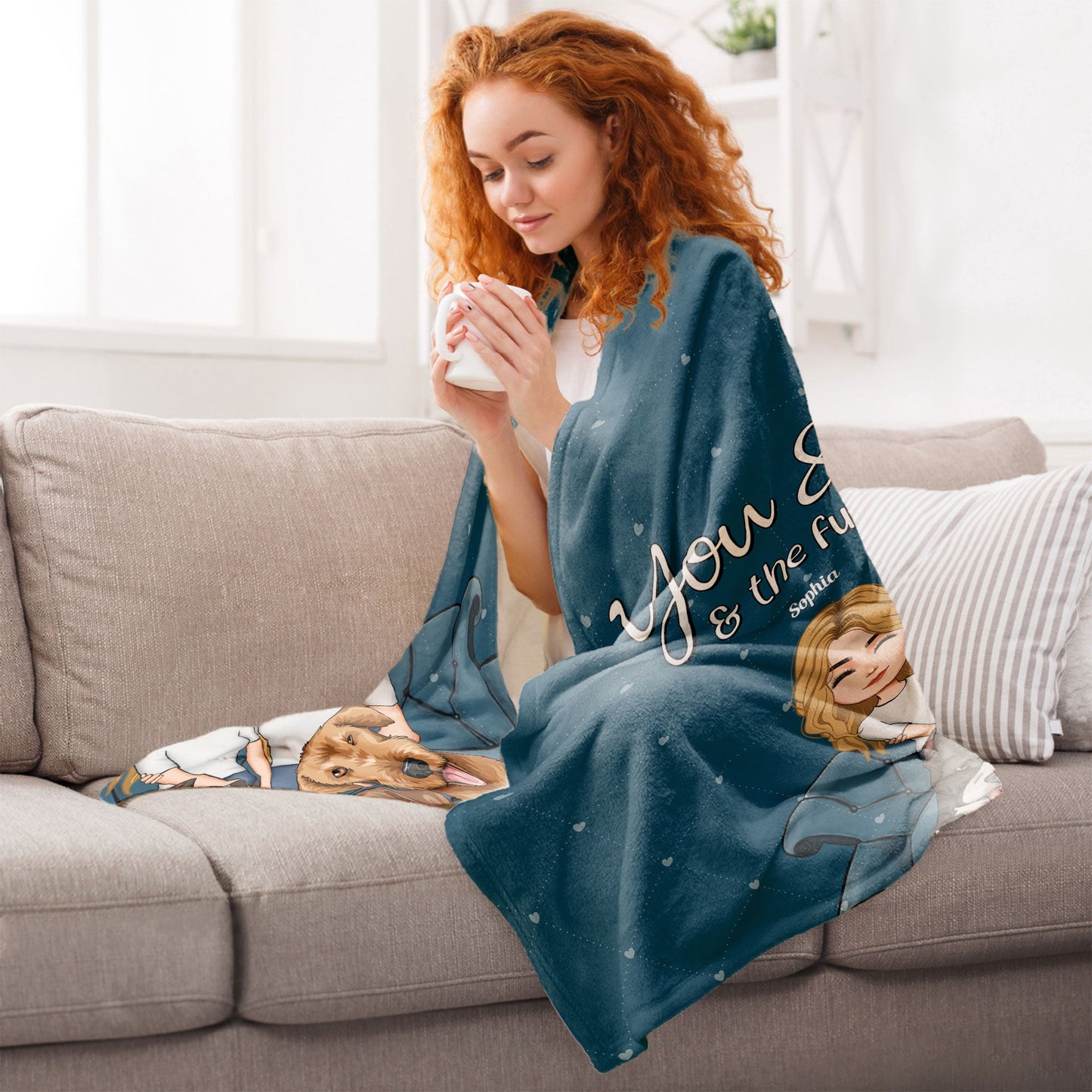 You Me And Fur Babies - Personalized Blanket