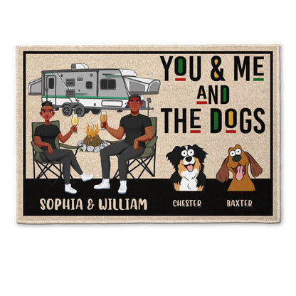 You Me And The Dogs - Personalized Doormat