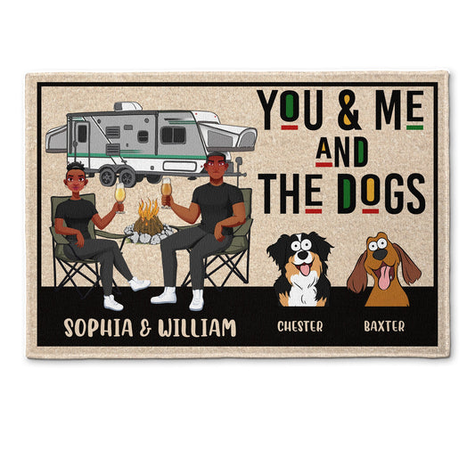 You Me And The Dogs - Personalized Doormat