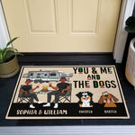You Me And The Dogs - Personalized Doormat
