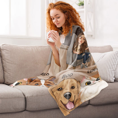 You Me Our Fur Babies - Personalized Blanket- Home Decor Anniversary Gifts For Husband, Wife, Couple