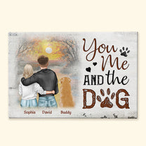 You, Me & The Dogs - Personalized Poster/Wrapped Canvas - Anniversary, Birthday Gift For Husband, Wife, Pet Parents, Dog Mom, Dog Dad