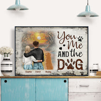 You, Me & The Dogs - Personalized Poster/Wrapped Canvas - Anniversary, Birthday Gift For Husband, Wife, Pet Parents, Dog Mom, Dog Dad