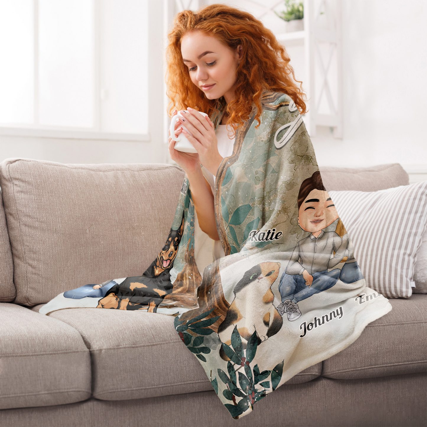 You Me & The Fur Babies - Personalized Blanket