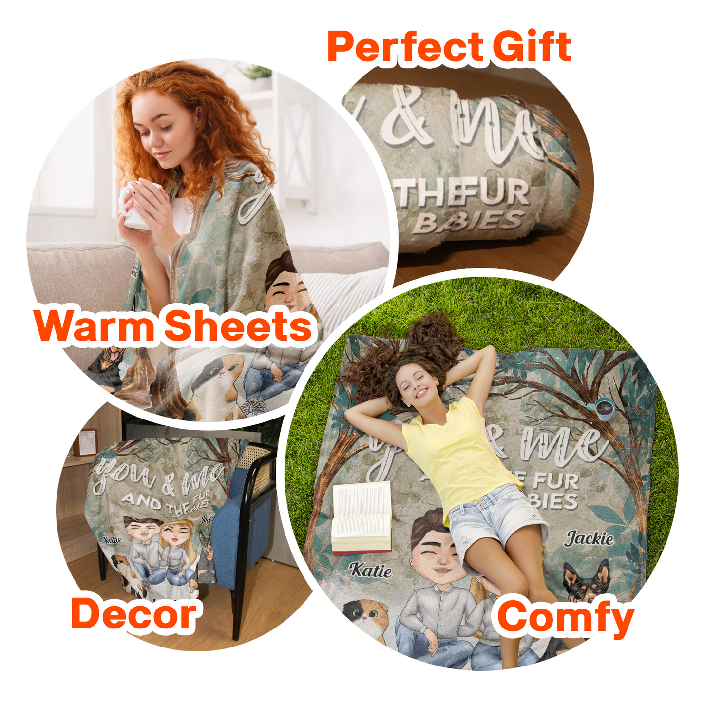 You Me & The Fur Babies - Personalized Blanket