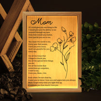 You Mean The World To Me  Birthflower Mom Gift - Personalized Frame Light Box