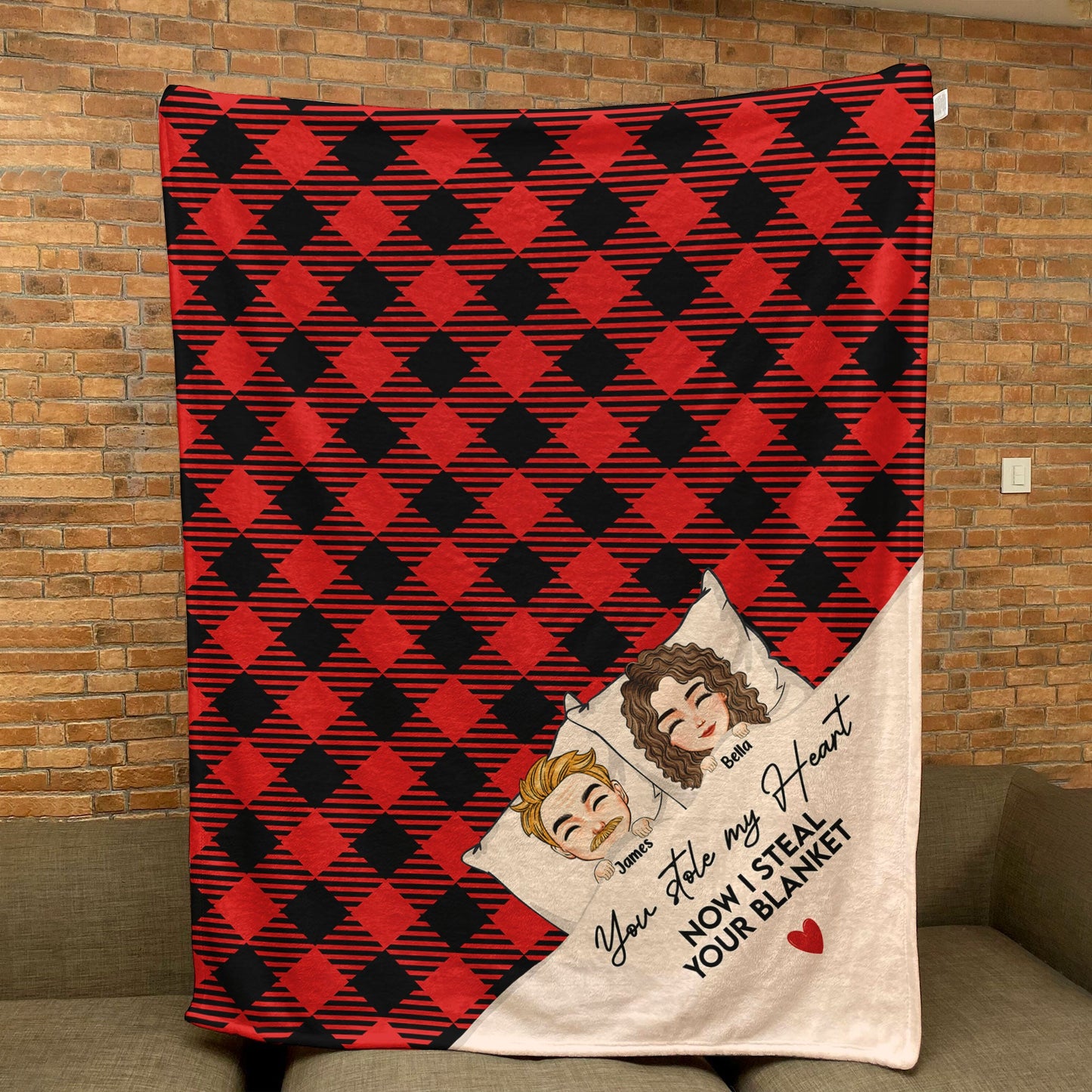 You Stole My Heart Now I Steal Your Blanket - Personalized Blanket