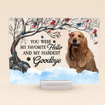 You Were My Favorite Hello And My Hardest Goodbye - Personalized Acrylic Photo Plaque