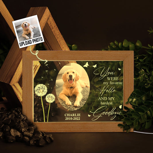 You Were My Favorite Hello And My Hardest Goodbye - Personalized Photo Frame Lamp