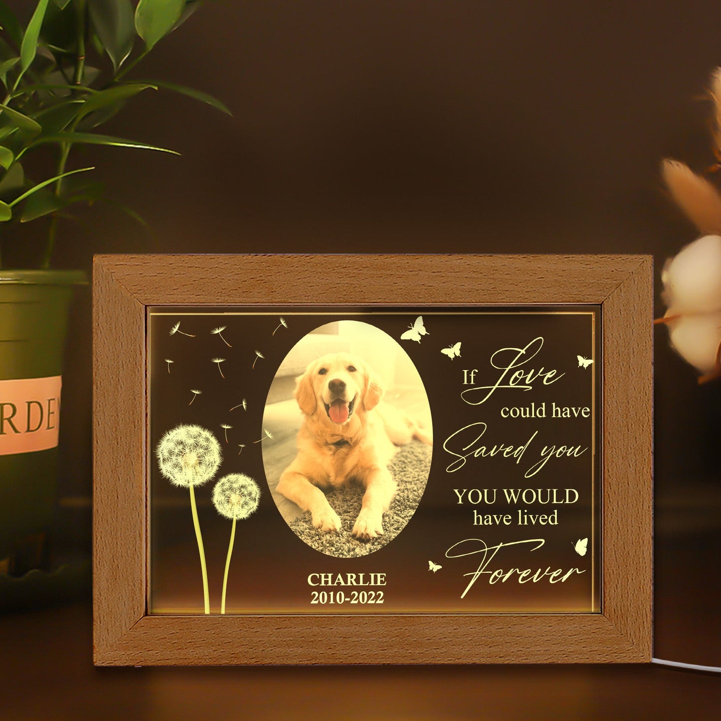 You Were My Favorite Hello And My Hardest Goodbye - Personalized Photo Frame Lamp