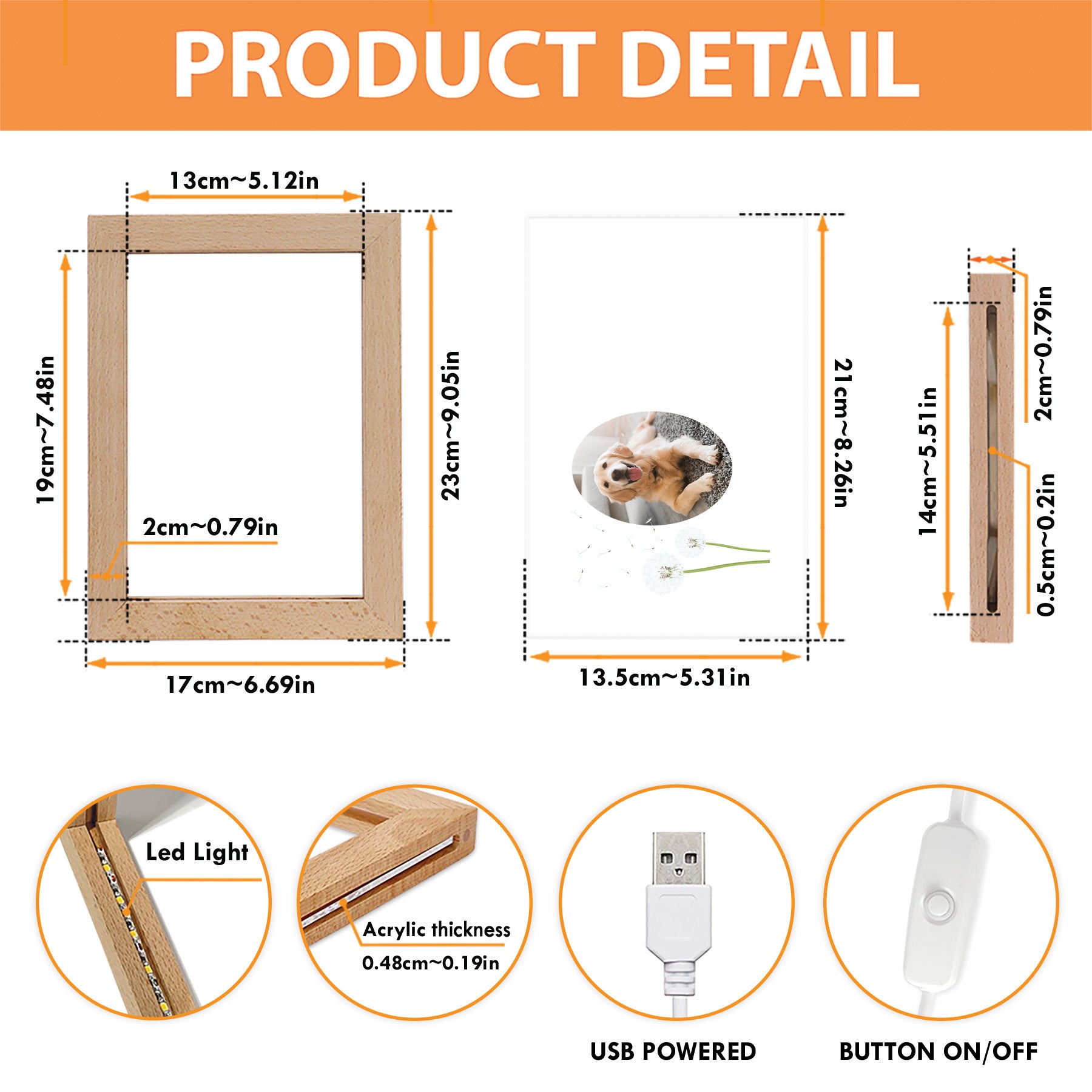 You Were My Favorite Hello And My Hardest Goodbye - Personalized Photo Frame Lamp