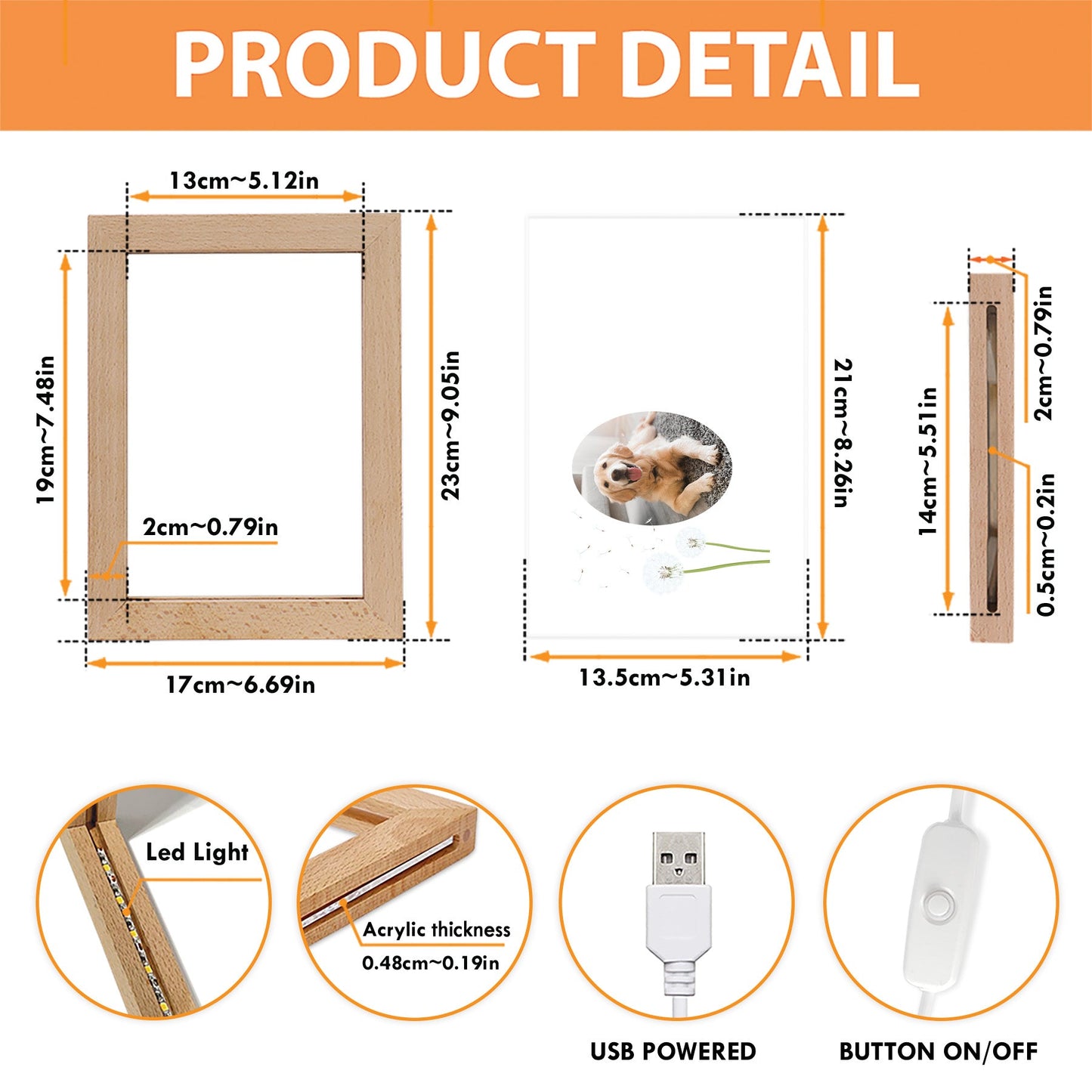 You Were My Favorite Hello And My Hardest Goodbye - Personalized Photo Frame Lamp