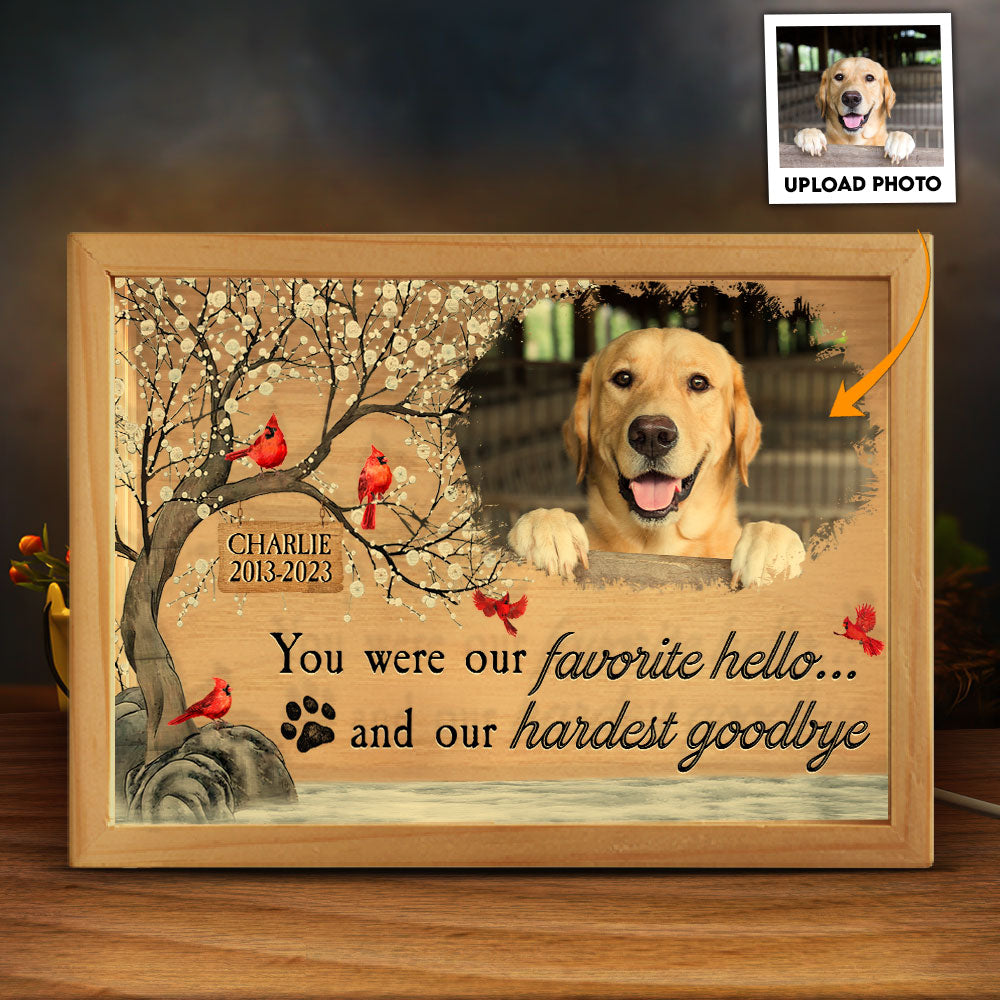 Goodbye Frame You Were My Favorite Hello & Hardest Goodbye - Personalized Photo Frame ...