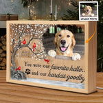 You Were My Favorite Hello & Hardest Goodbye - Personalized Photo Frame Light Box