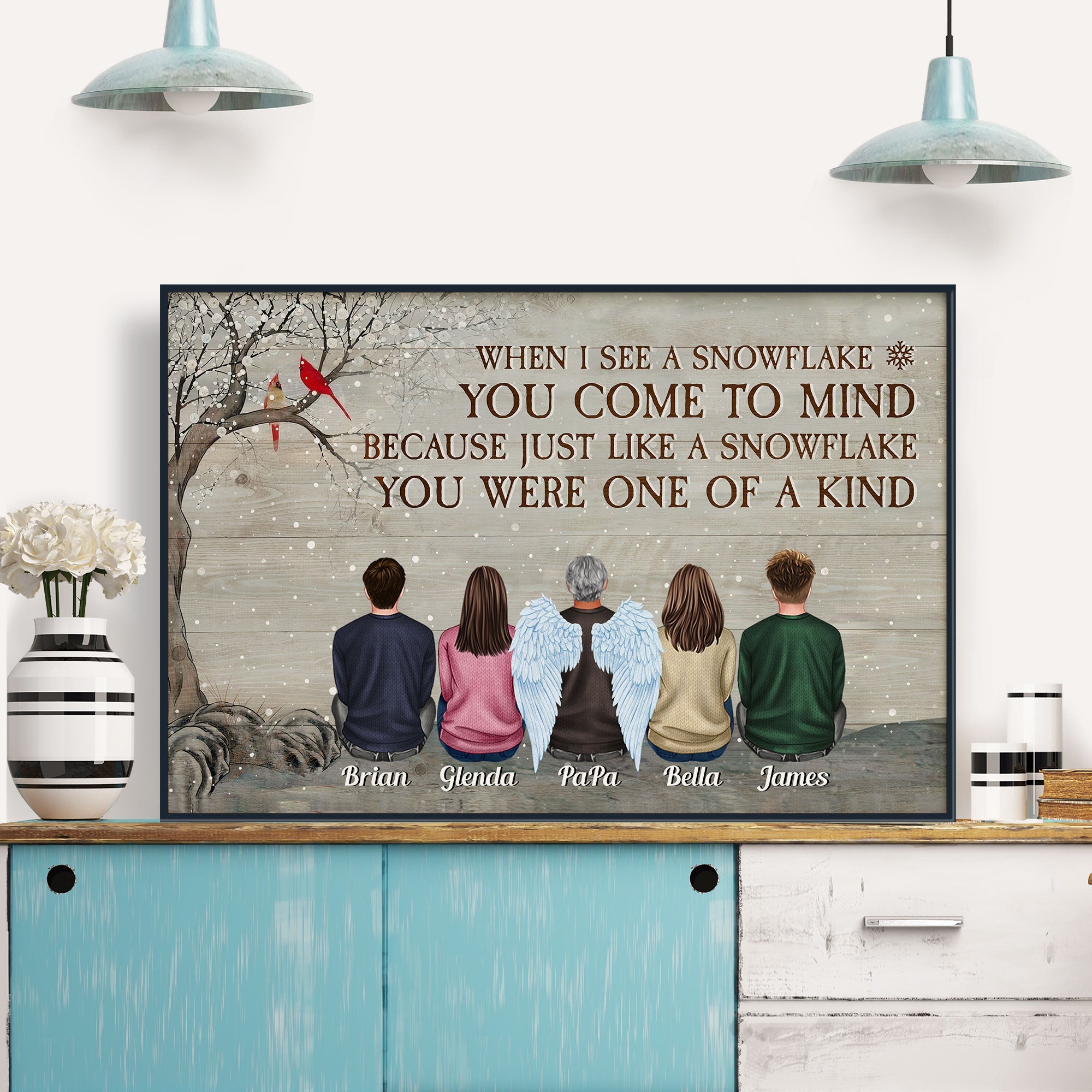 You Were One Of A Kind - Personalized Poster - Christmas Gift Memorial Poster For Family, Rememberance - Family Sitting