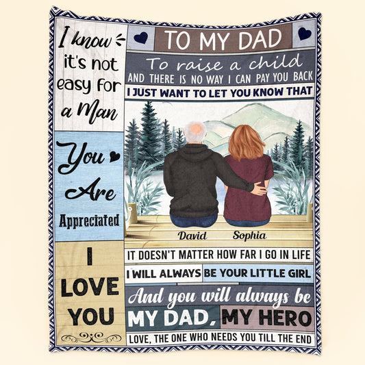You Will Always Be My Hero - Personalized Blanket - Birthday, Loving Gift For Single Parent, Dad, Father