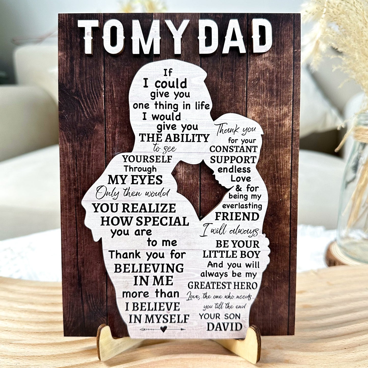 You Will Always Be My Hero - Personalized Wooden Plaque