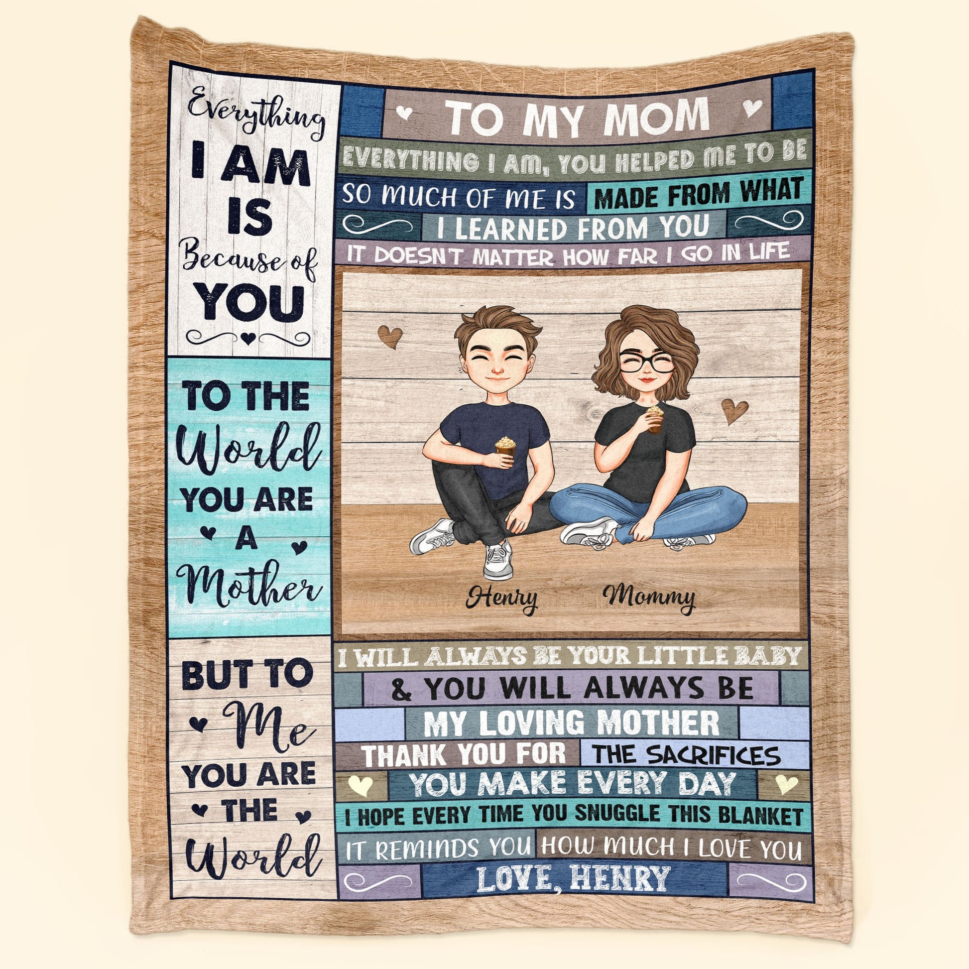 You Will Always Be My Loving Mother - Personalized Blanket