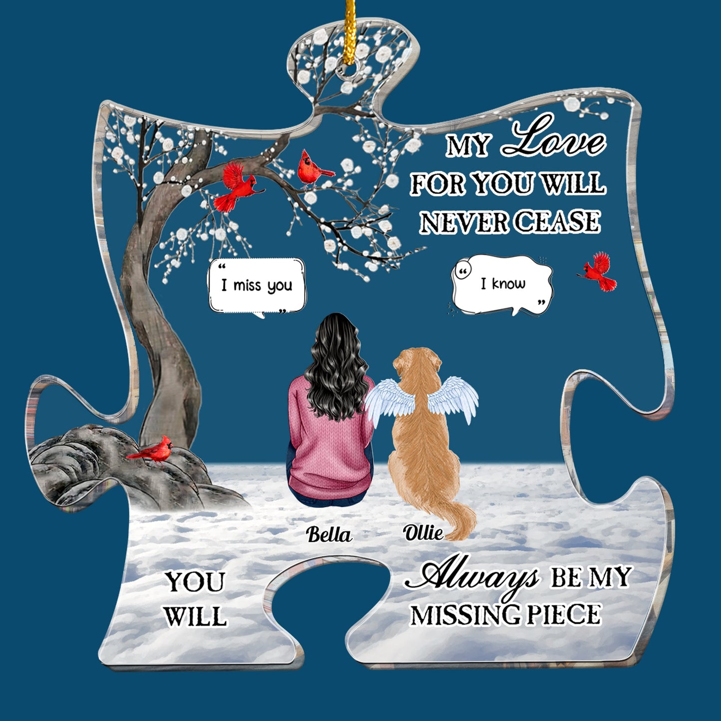 You Will Always Be My Missing Piece - Personalized Acrylic Ornament