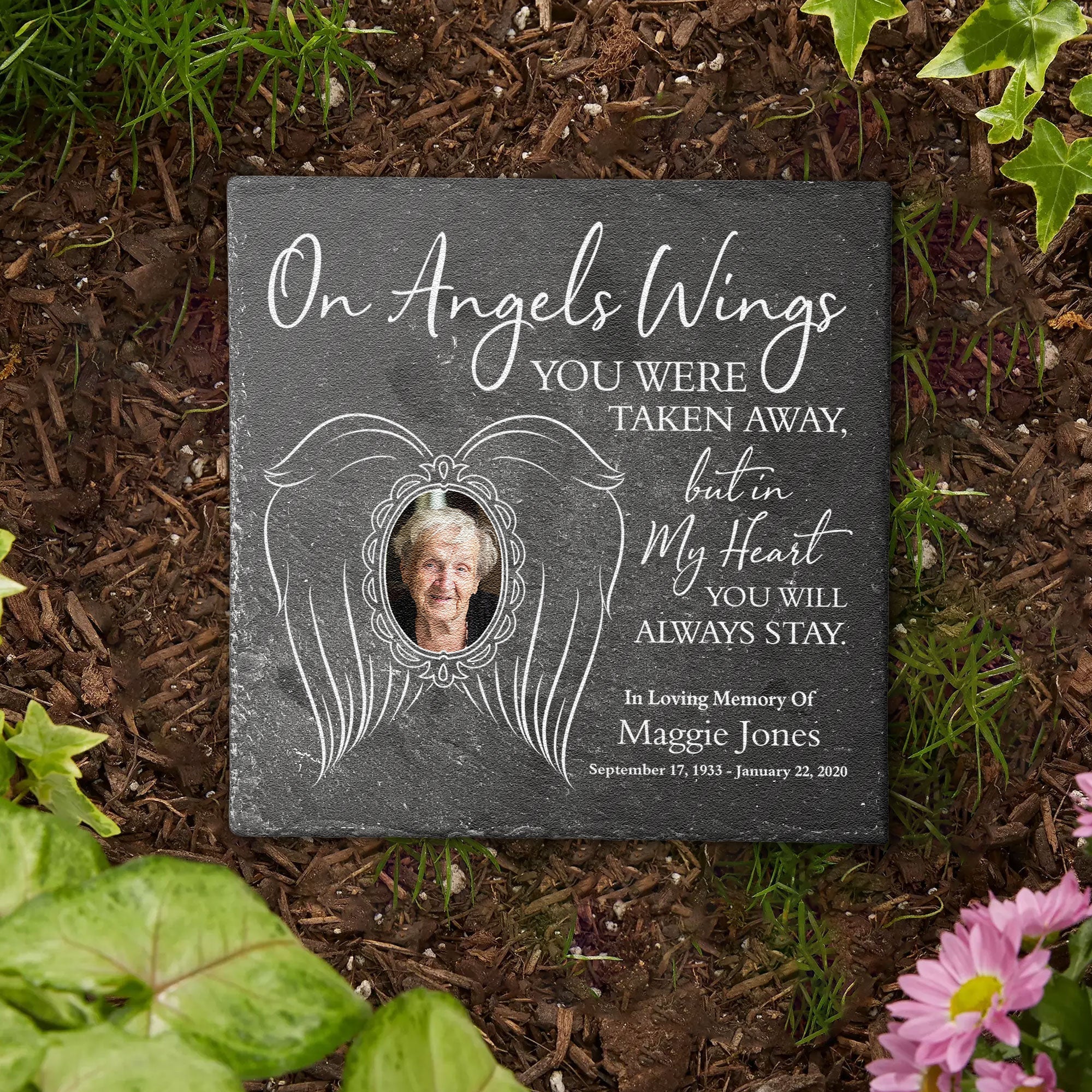 You Will Always Stay - Personalized Memorial Garden Stone - Memorial Gift For Family, Remembrance, Grief Gift, Sympathy Gift