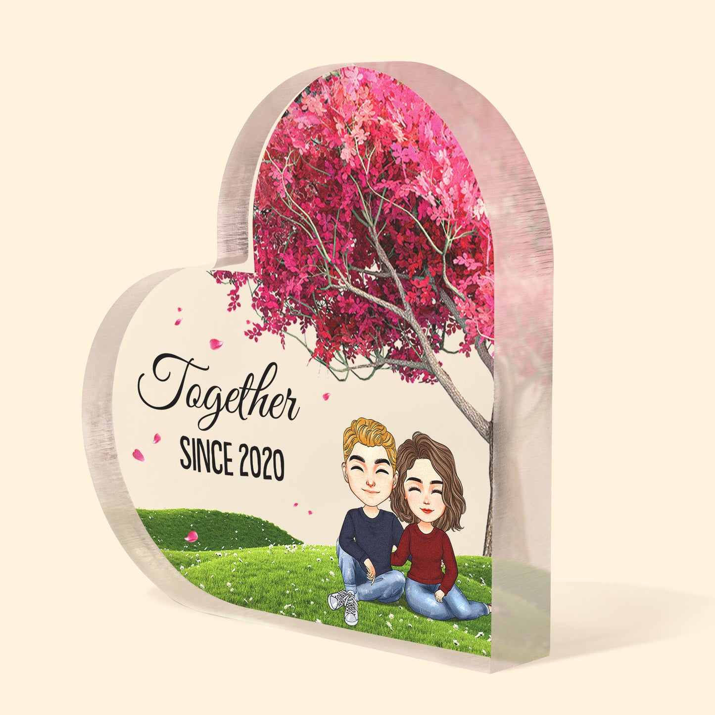 You Will Forever Be My Always - Personalized Heart Shaped Acrylic Plaque