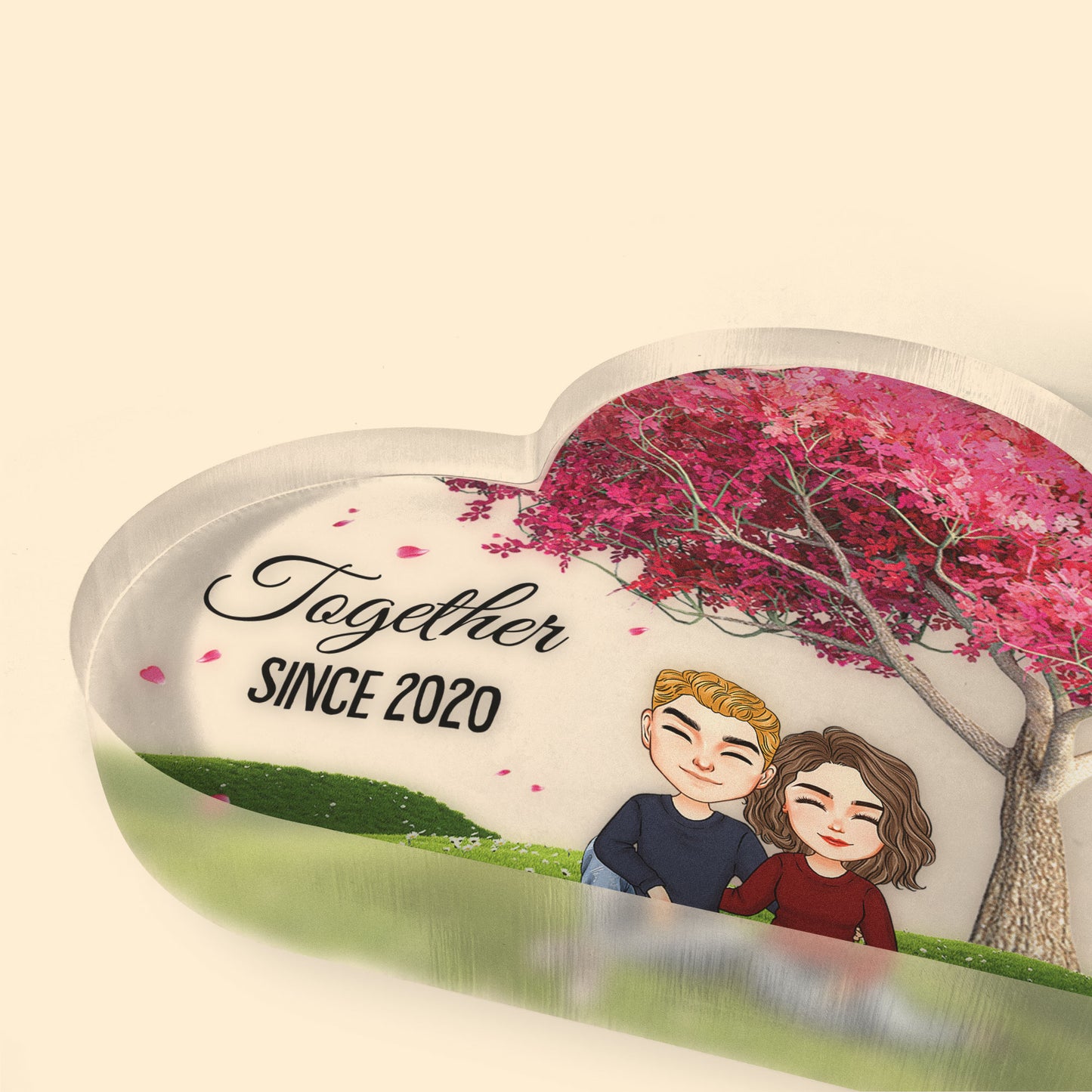 You Will Forever Be My Always - Personalized Heart Shaped Acrylic Plaque