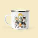 You & Me And The Dogs Camping - Personalized Enamel Mug