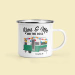 You & Me And The Dogs Camping - Personalized Enamel Mug