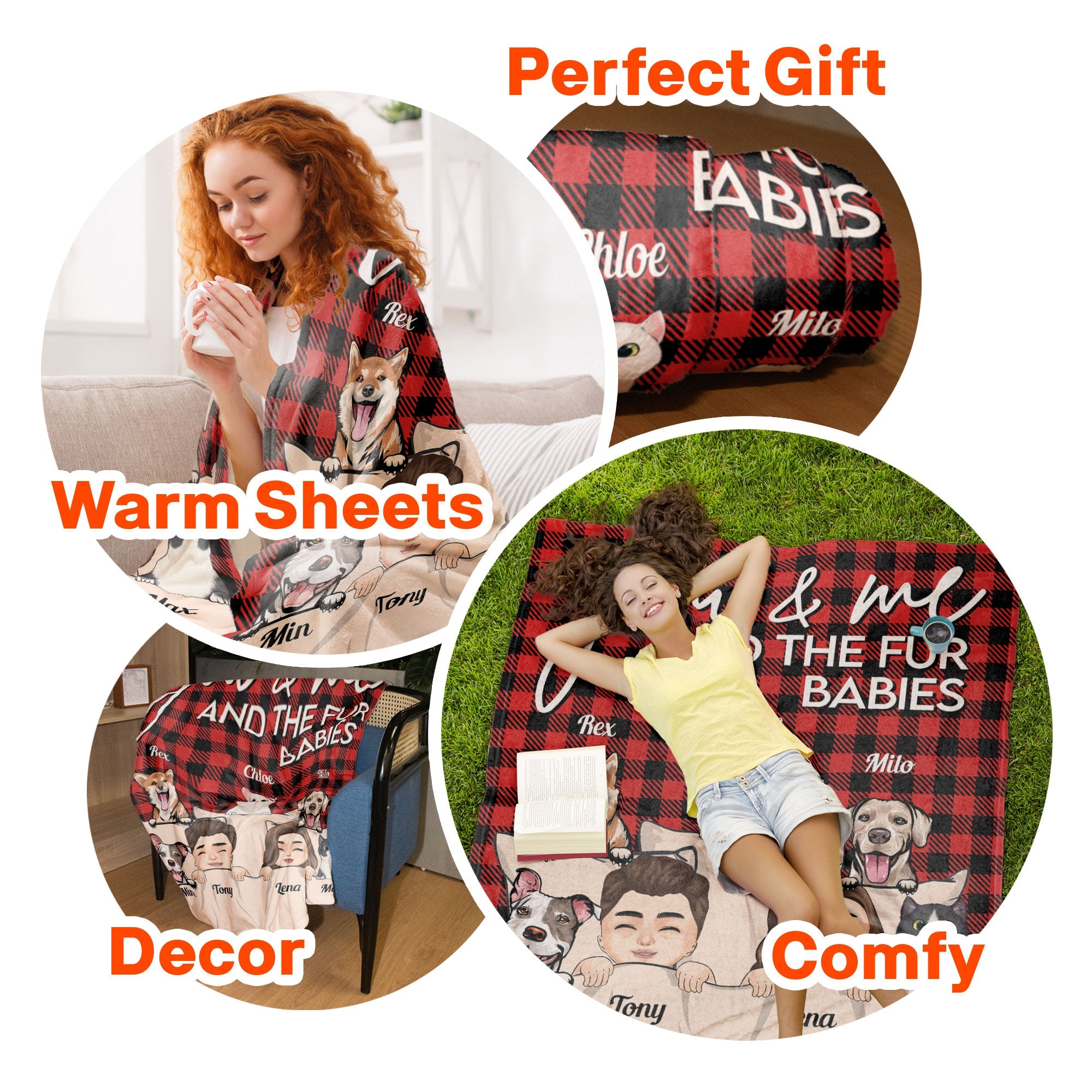 You & Me And The Dogs The Cats - Personalized Pet Blanket