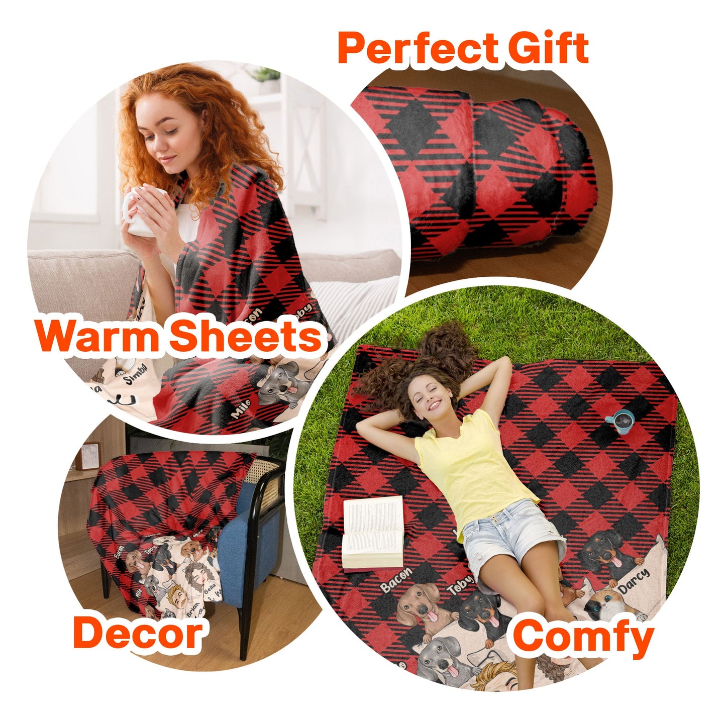 You & Me And The Dogs The Cats V2 - Personalized Blanket