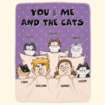 You & Me And The Dogs + The Cats - Personalized Blanket