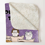 You & Me And The Dogs + The Cats - Personalized Blanket