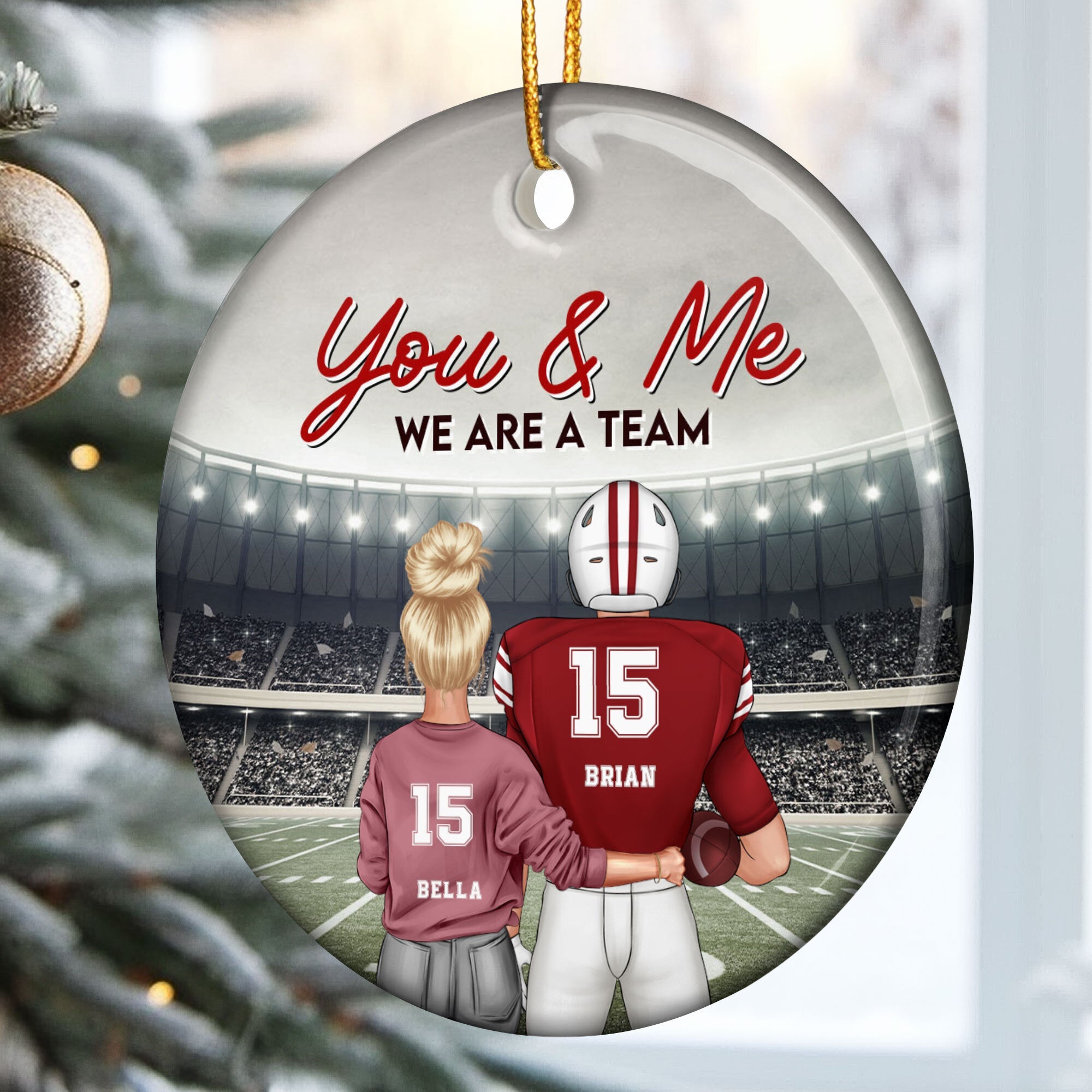 You & Me We Are A Team - Personalized Ceramic Ornament