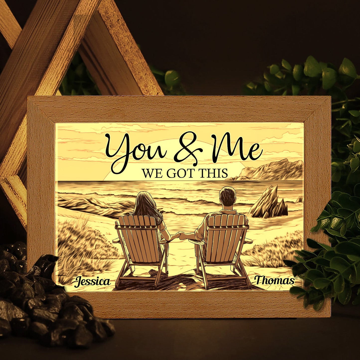 You & Me We Got This - Personalized Frame Lamp