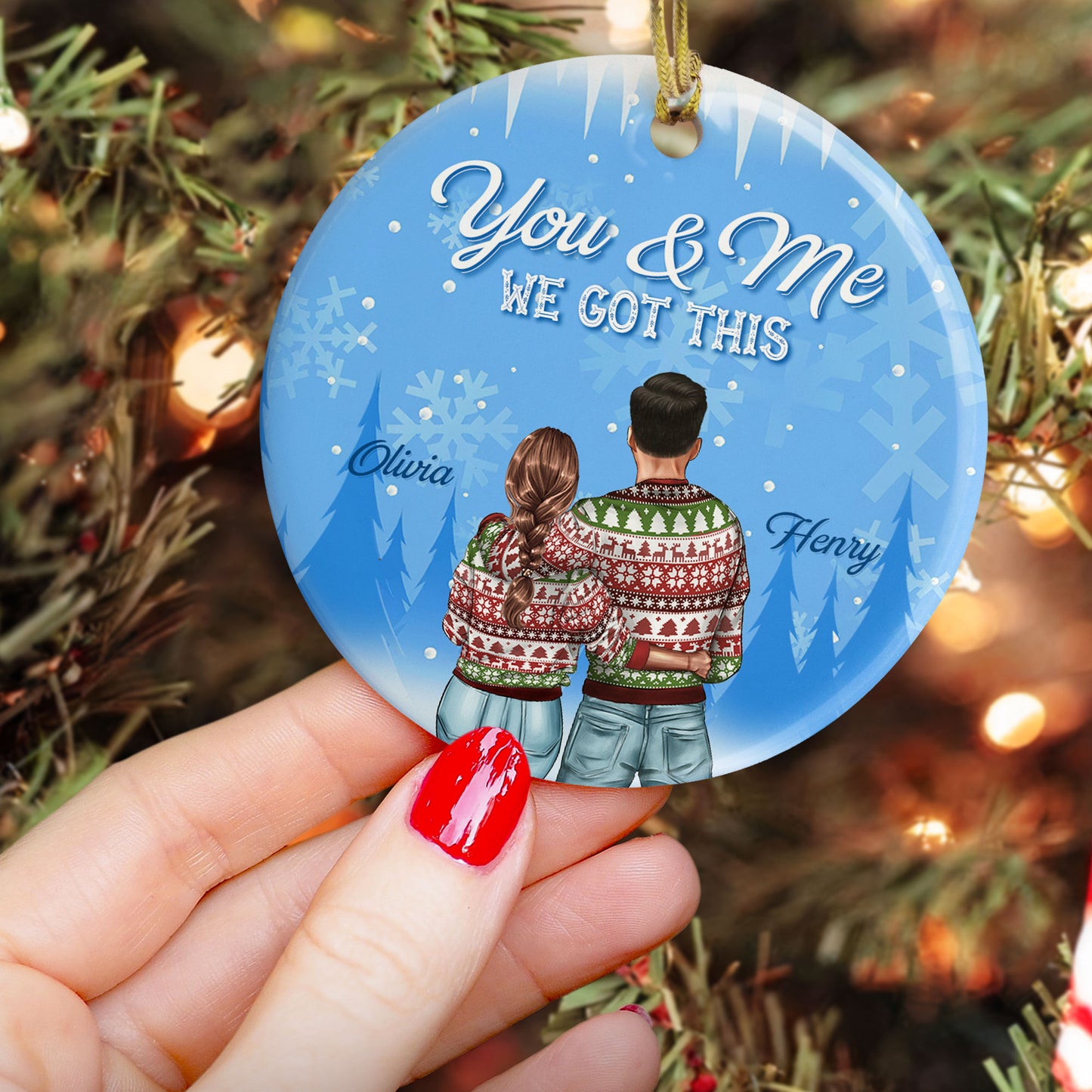 You & Me We Got This- Personalized Ornament - Christmas Gift For Couple, Husband and Wife