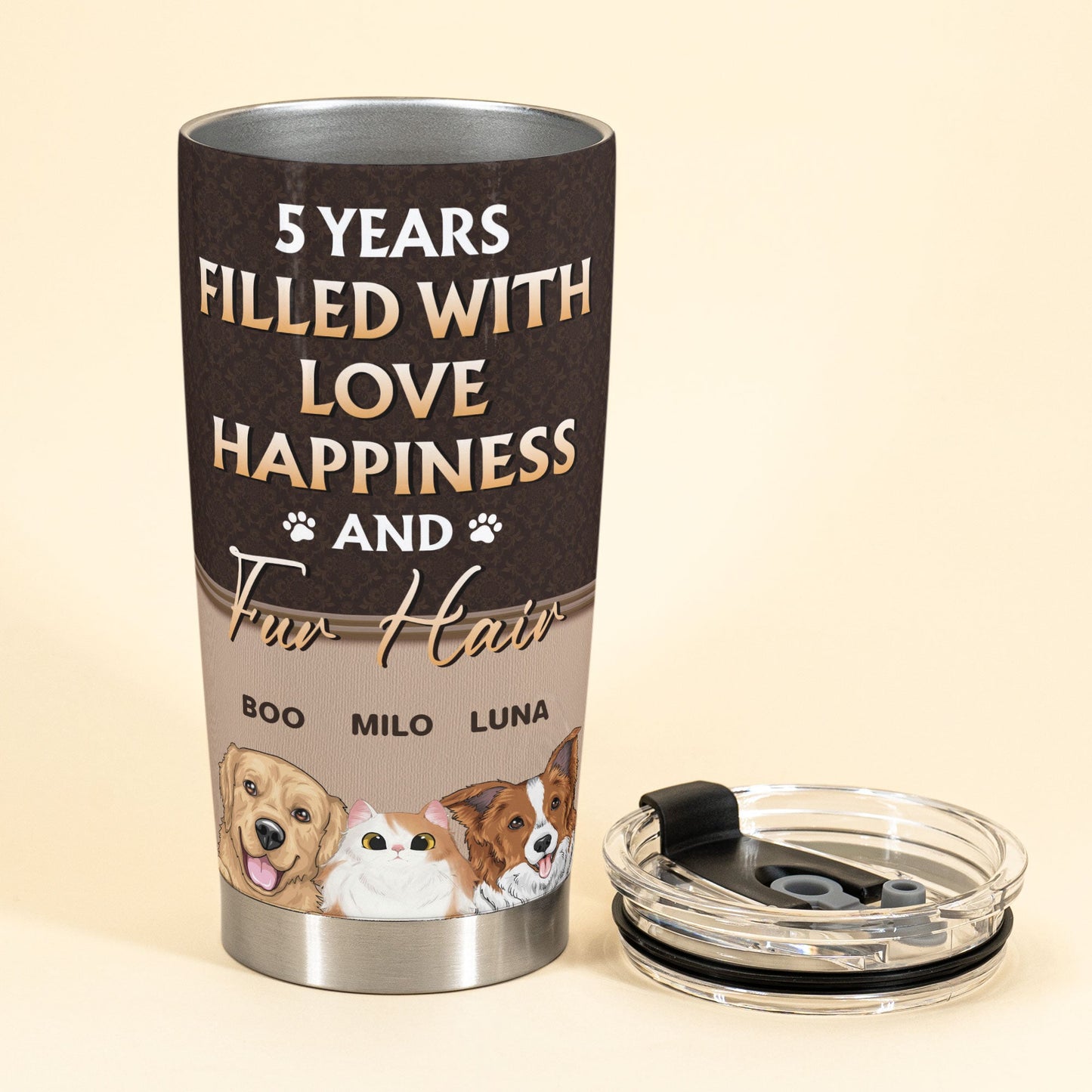 You & Me & Fur Babies - Personalized Tumbler Cup