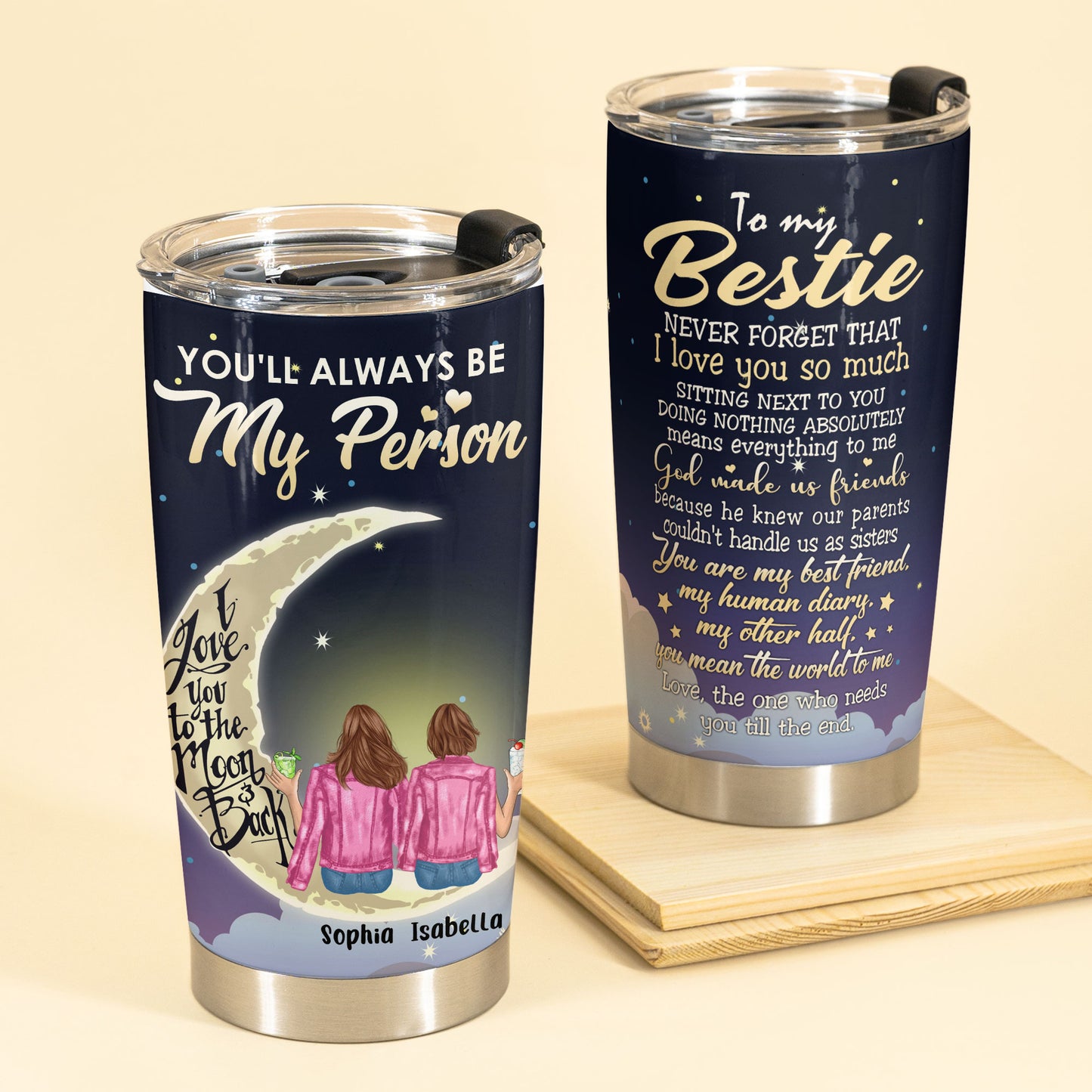 You Are My Person You Mean The World To Me, Friend Custom Tumbler, Gift For Friends, Best Friends, Besties, Girls-Macorner