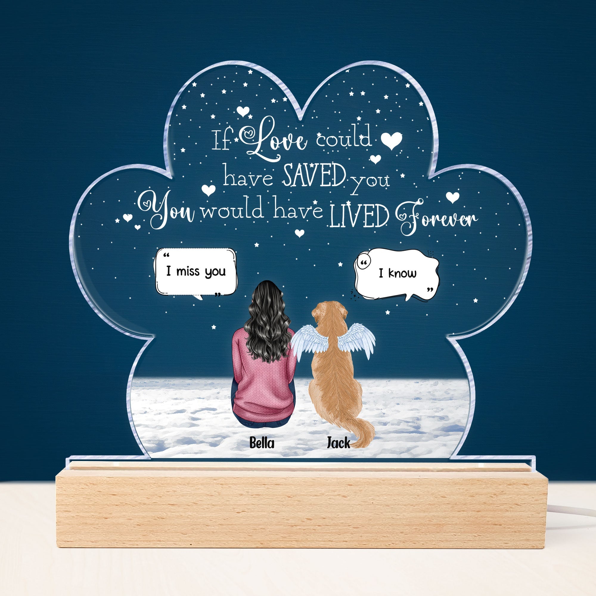 You Were My Favorite Hello And Hardest Goodbye - Personalized LED Light