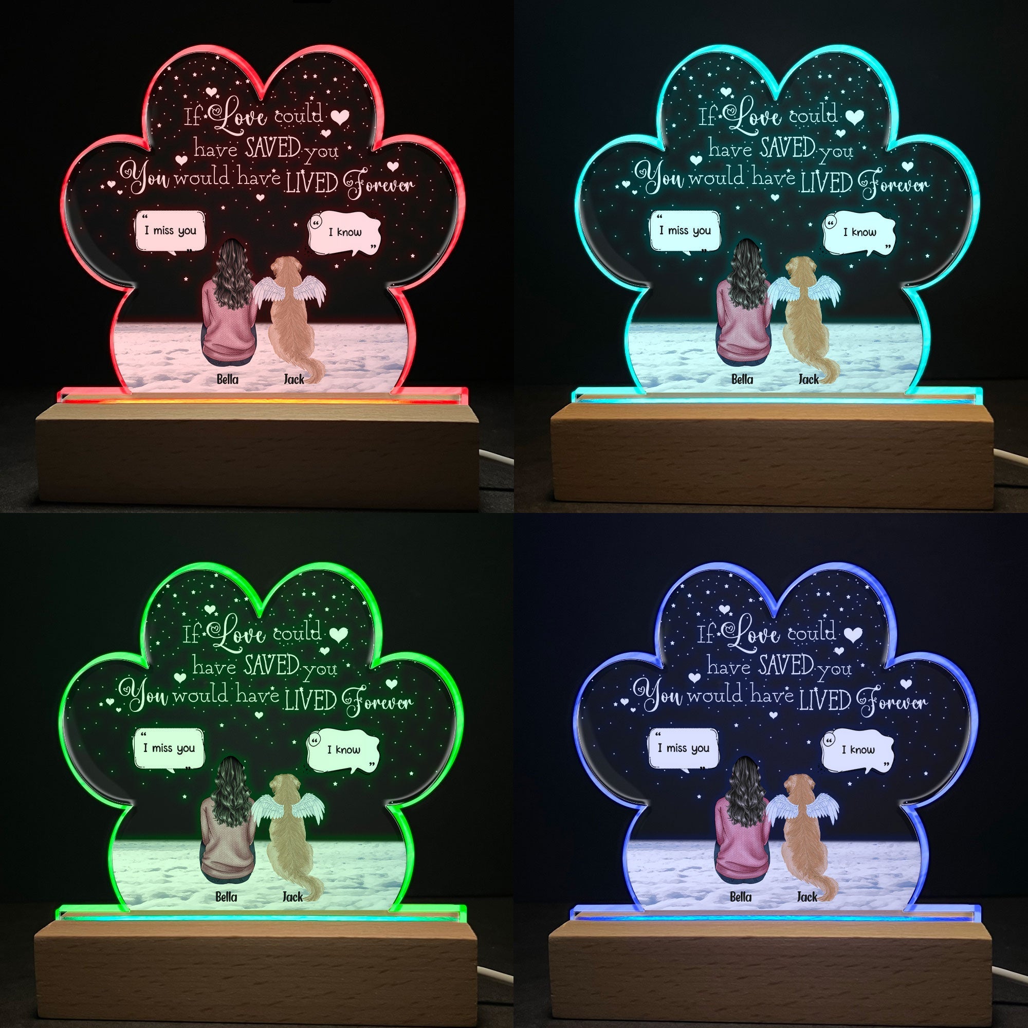 You Were My Favorite Hello And Hardest Goodbye - Personalized LED Light